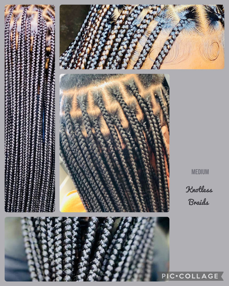 Medium knotless braids