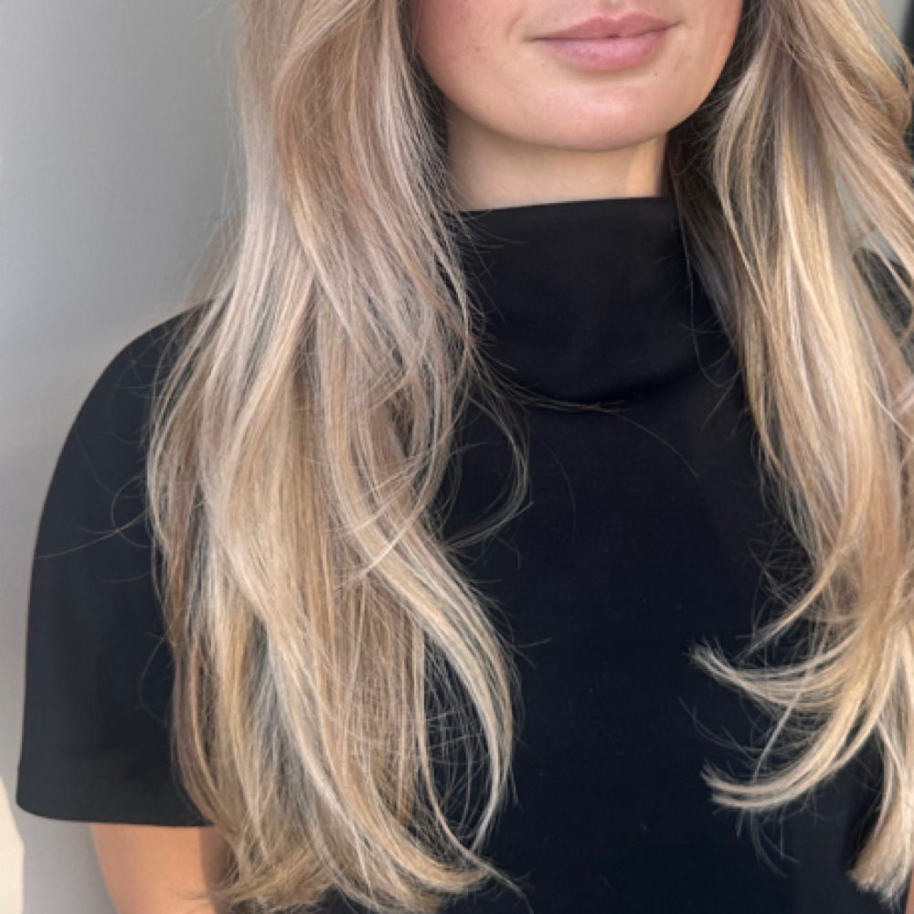 Partial Blonding, Gloss & Haircut at Gabriella at Selah Salon in Tampa, FL