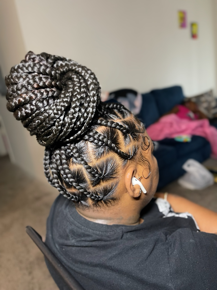 large knotless braids