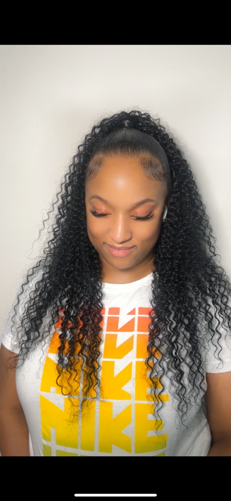 Half Up Half Down Quick Weave