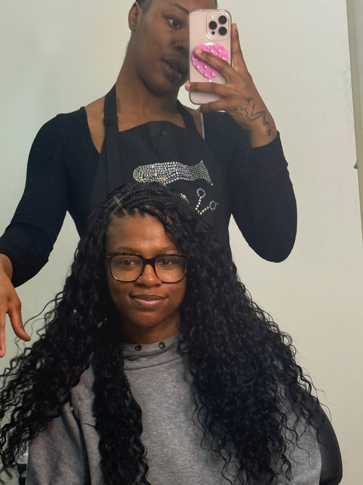 Small human Hair goddess Braids