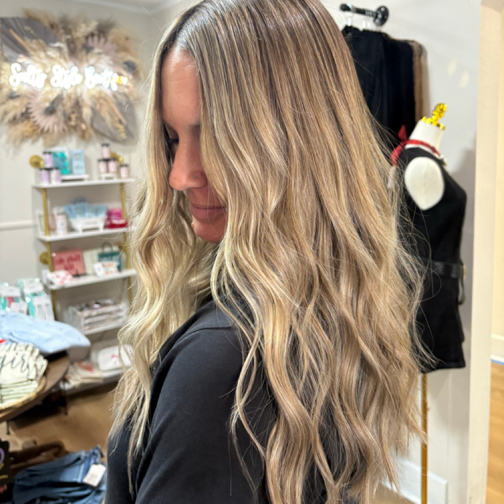 Partial Custom Blonding at The Right Look By Abby in Alvin, TX