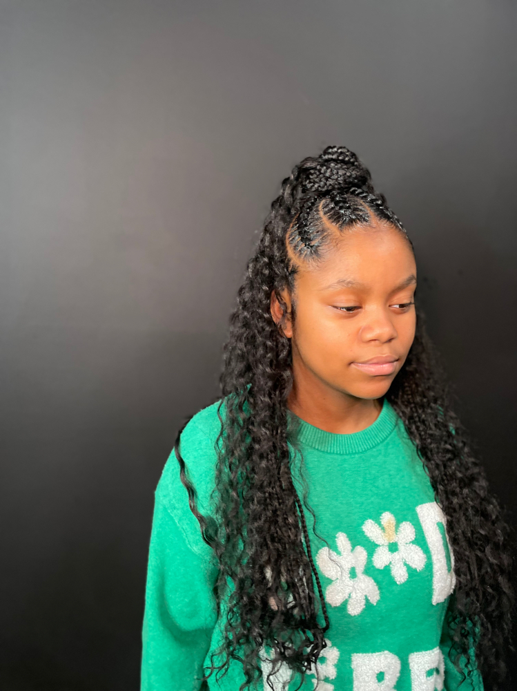 STITCH BRAID BOHO/HALF UP   HALF DOWN