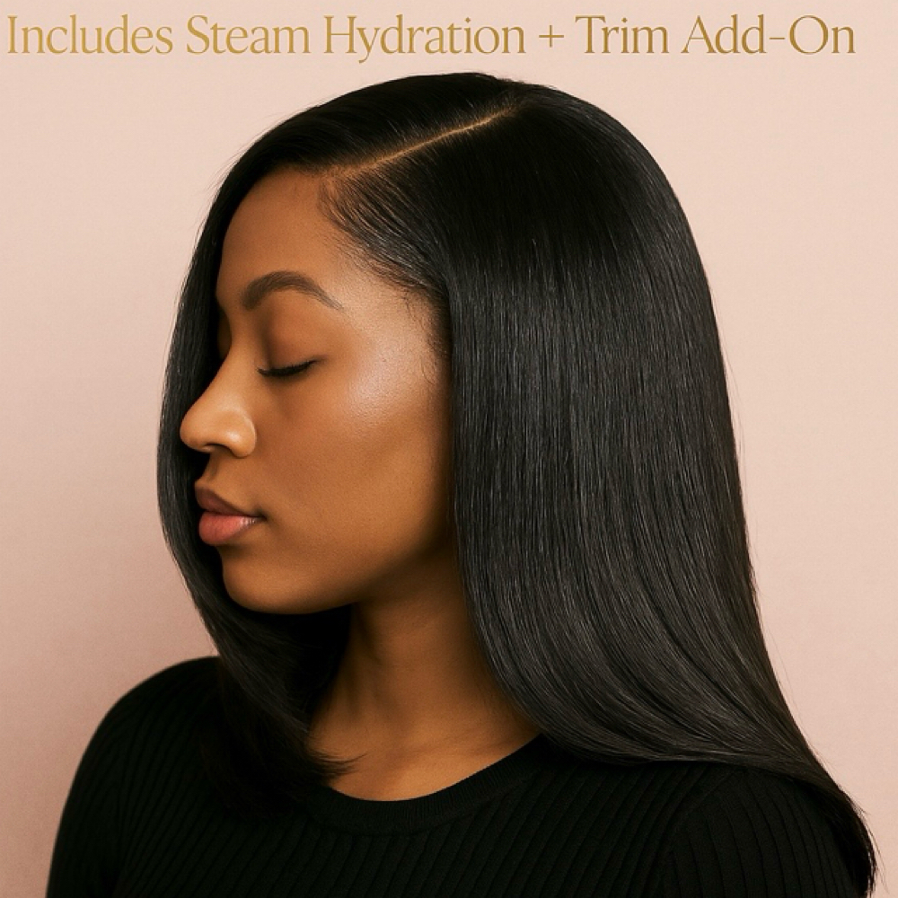 Silk Press + Hydration Treatment at Crown Theory Studios in Holiday, FL