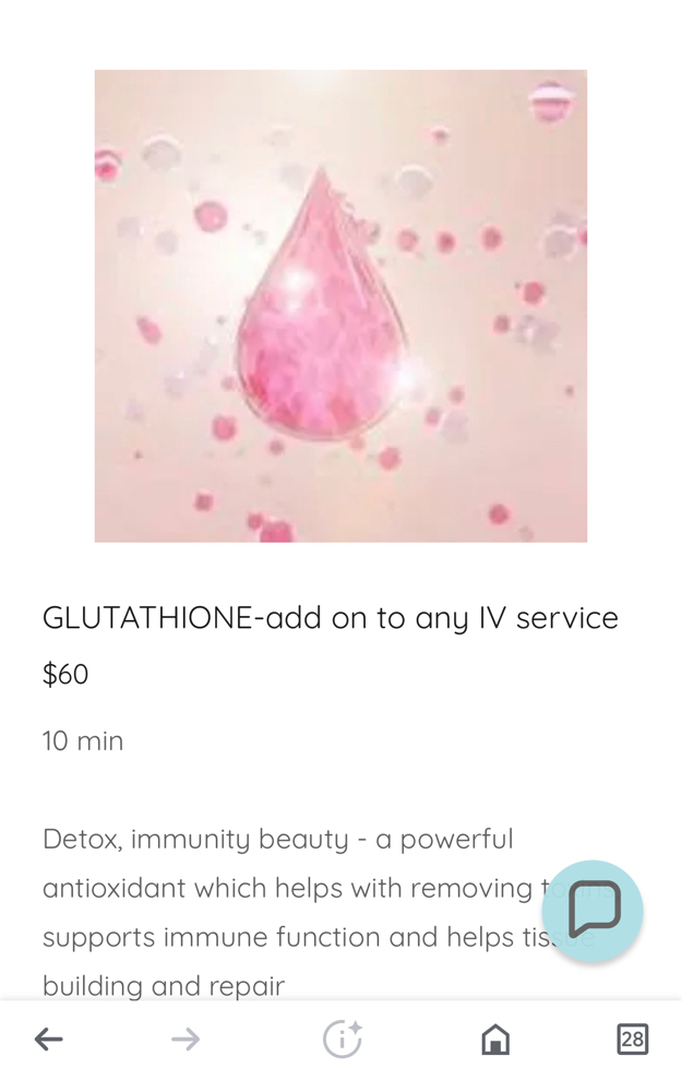 Glutathione- Add On ONLY