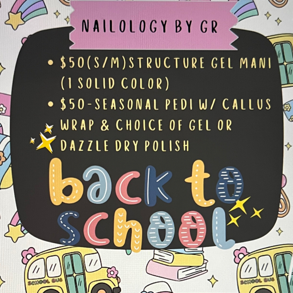 BACK 2 SCHOOL Structured Mani at Nailology By GR in Selma, TX