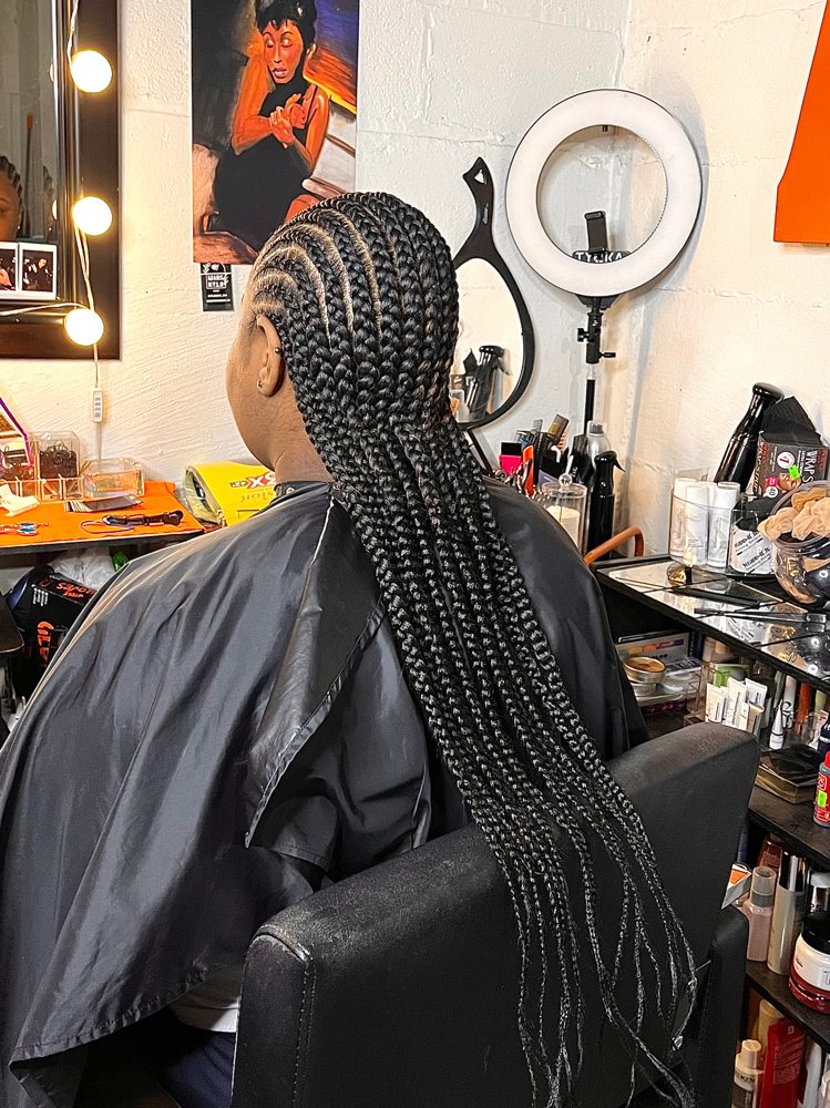 12-14 Straight Backs w/BraidingHair at Malayzian Stylez in Hammond, IN