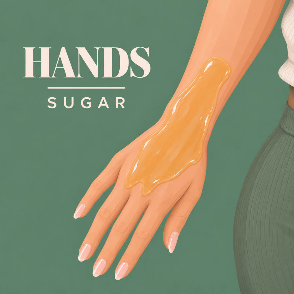Hands Sugaring at Sugared By Em in Thousand Oaks, CA