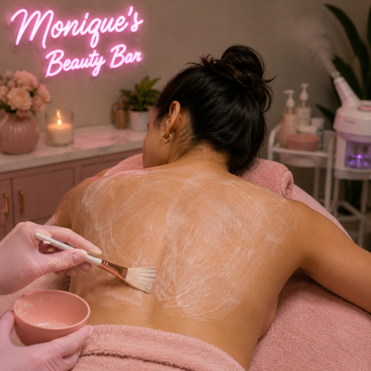 Signature Back Facial at Monique's Beauty Bar in Charlotte, NC