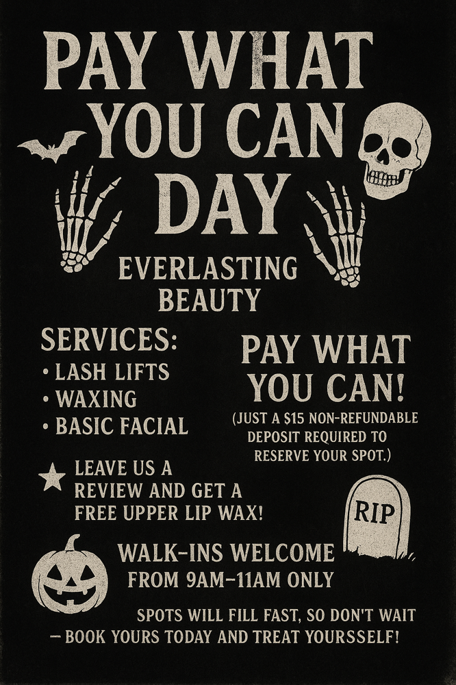 Pay What You Can Day!