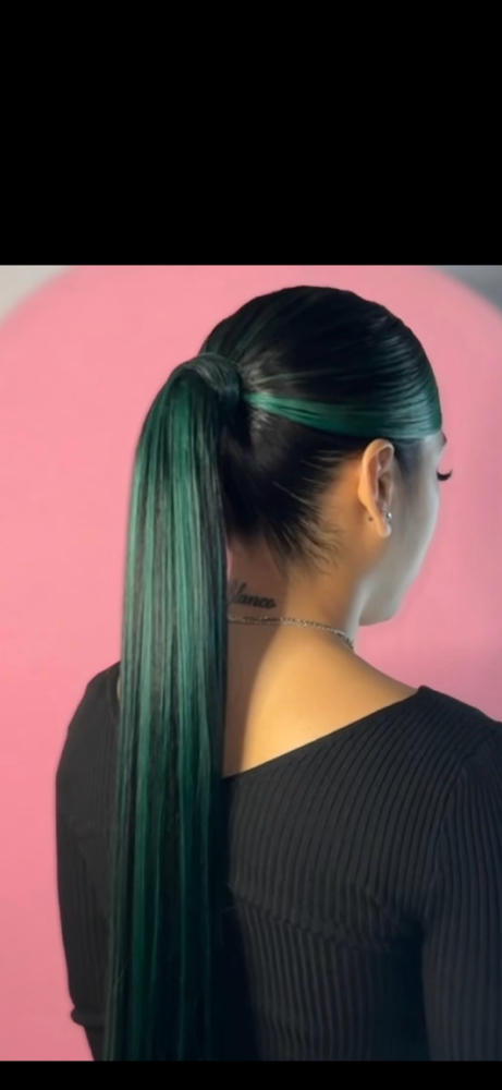 Low/High Sleek Pony (hair included)