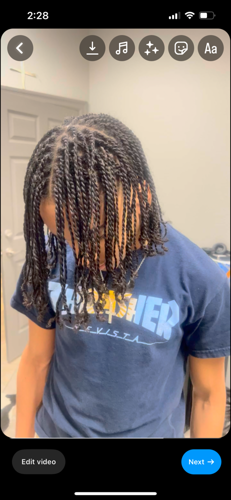 Small Two Strand Full Head