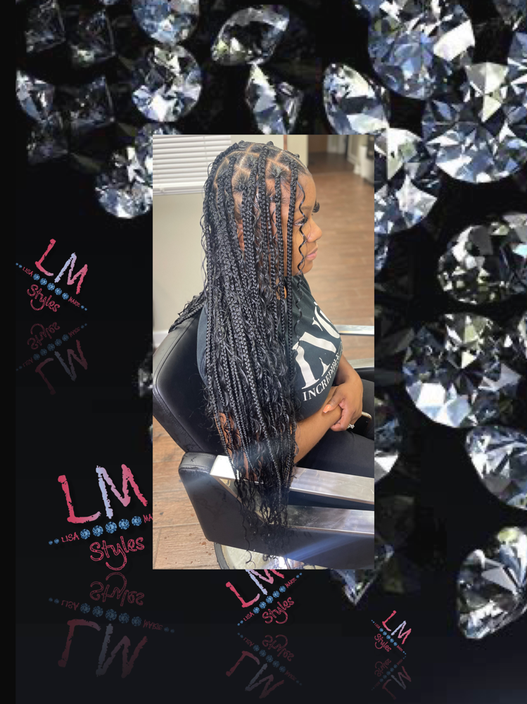 Med/Lg Bohemian Knotless Braids