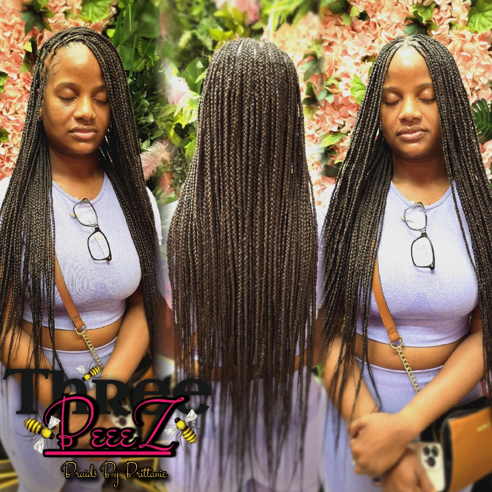 Small Extended Knotless Box Braids