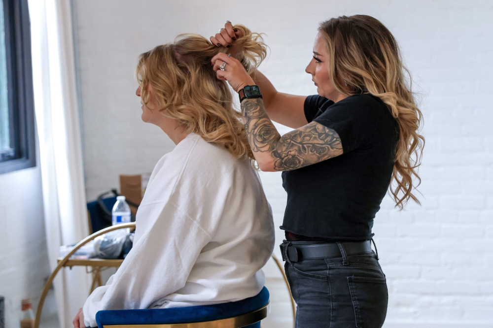 Bridal Hair at House of the Valkyrie in London, OH