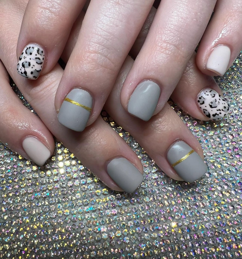 Structured Gel W Design at Glam Nails By Merian in Omaha, NE