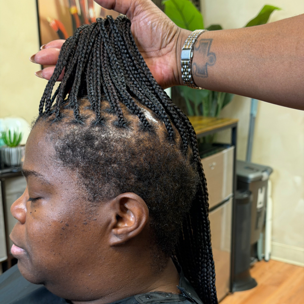 SMedium Knotless (Mohawk Cut) at JCTouch Salon in Parkville, MD