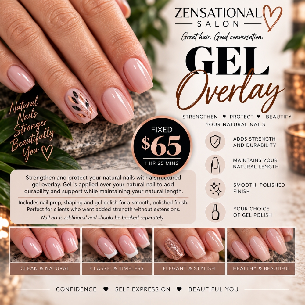 Gel Overlay at Zensational Salon in The Dalles, OR