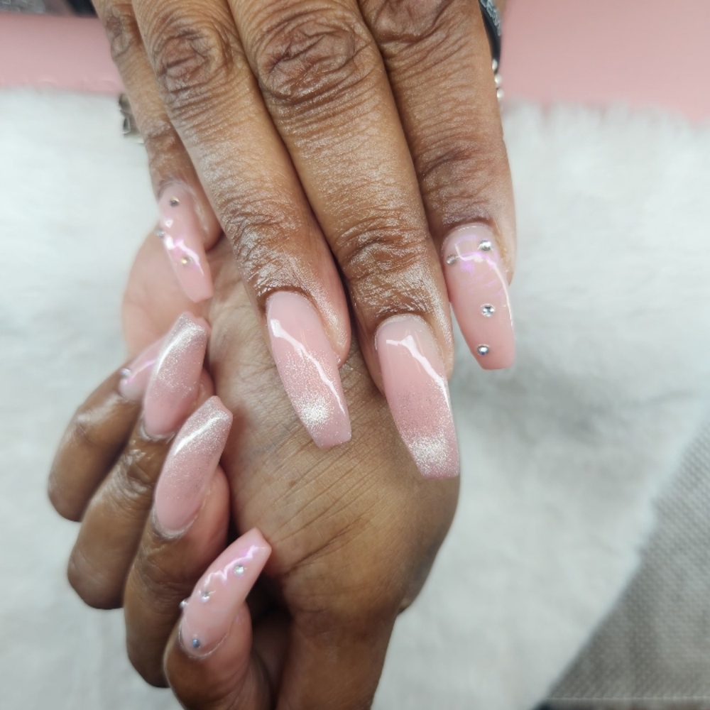 Full Set Acrylic Nails at Pinkie's Hair and Nails Salon Studio in Chattanooga, TN