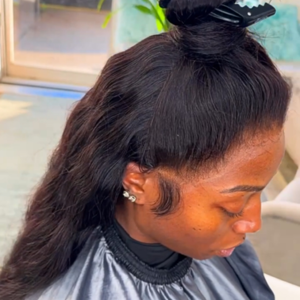 Frontal Wig installation at Terika’s Beauty & Spa in Bloomfield, NJ