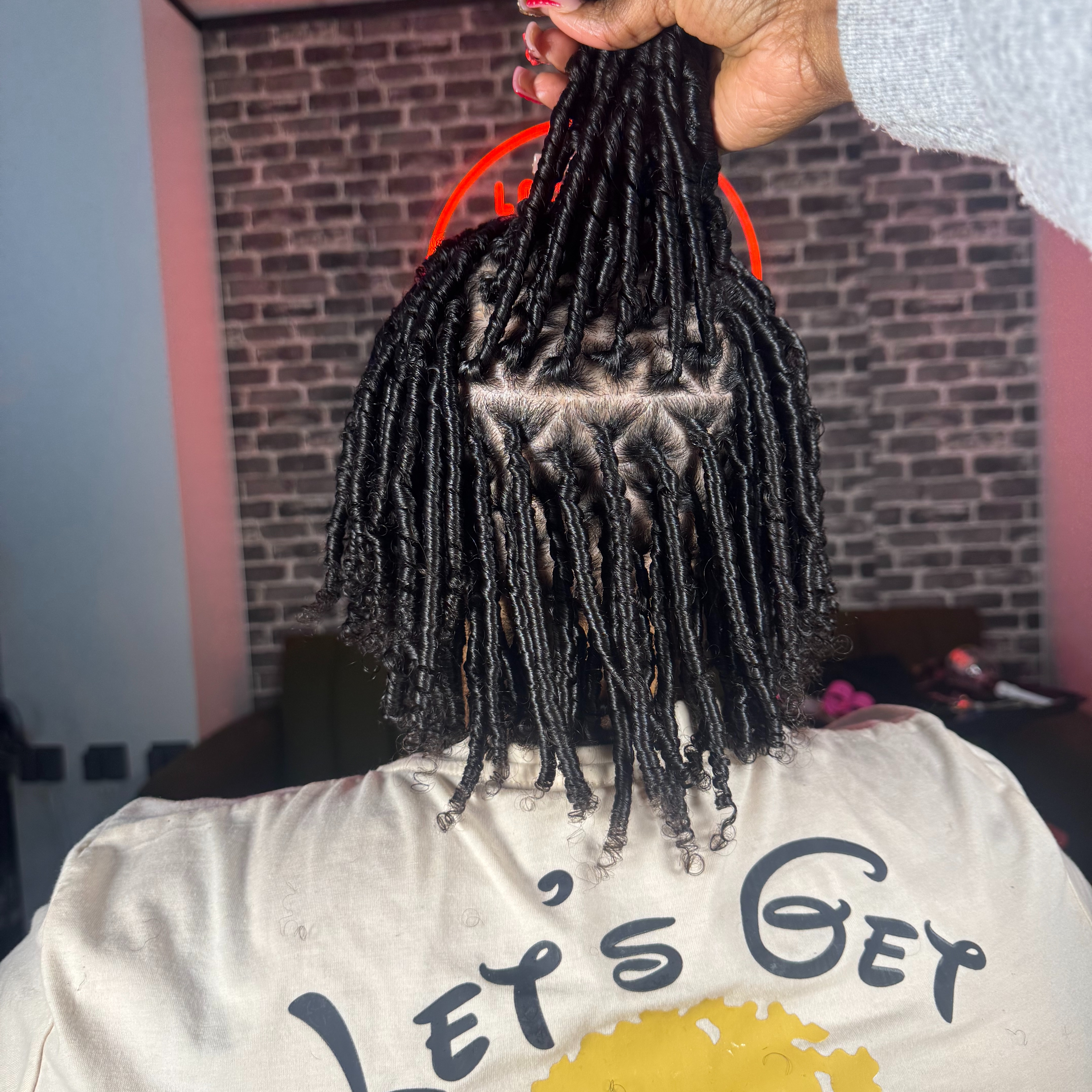 Triangle/Scallop Parting at Loc'd by Courtney Nicole in Missouri City, TX