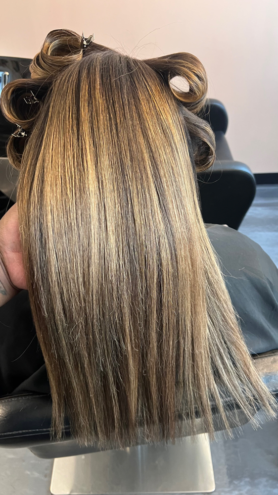 Silk Press W/ Extensions