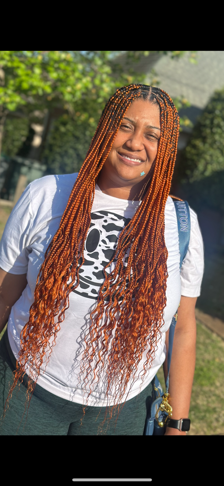 Smedium Boho Waist Length Knotless at Braided By Ke in Memphis, TN