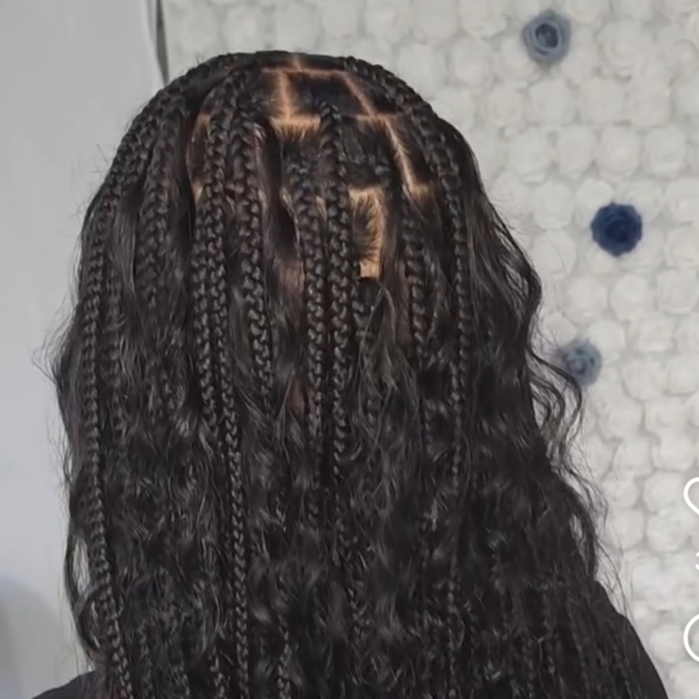 Medium Boho Knotless at The Braid Lounge in Burlington, NC