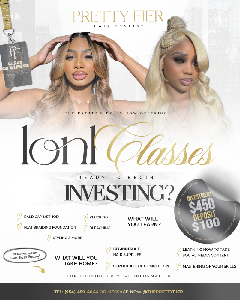 1 on 1 Wig Install Class