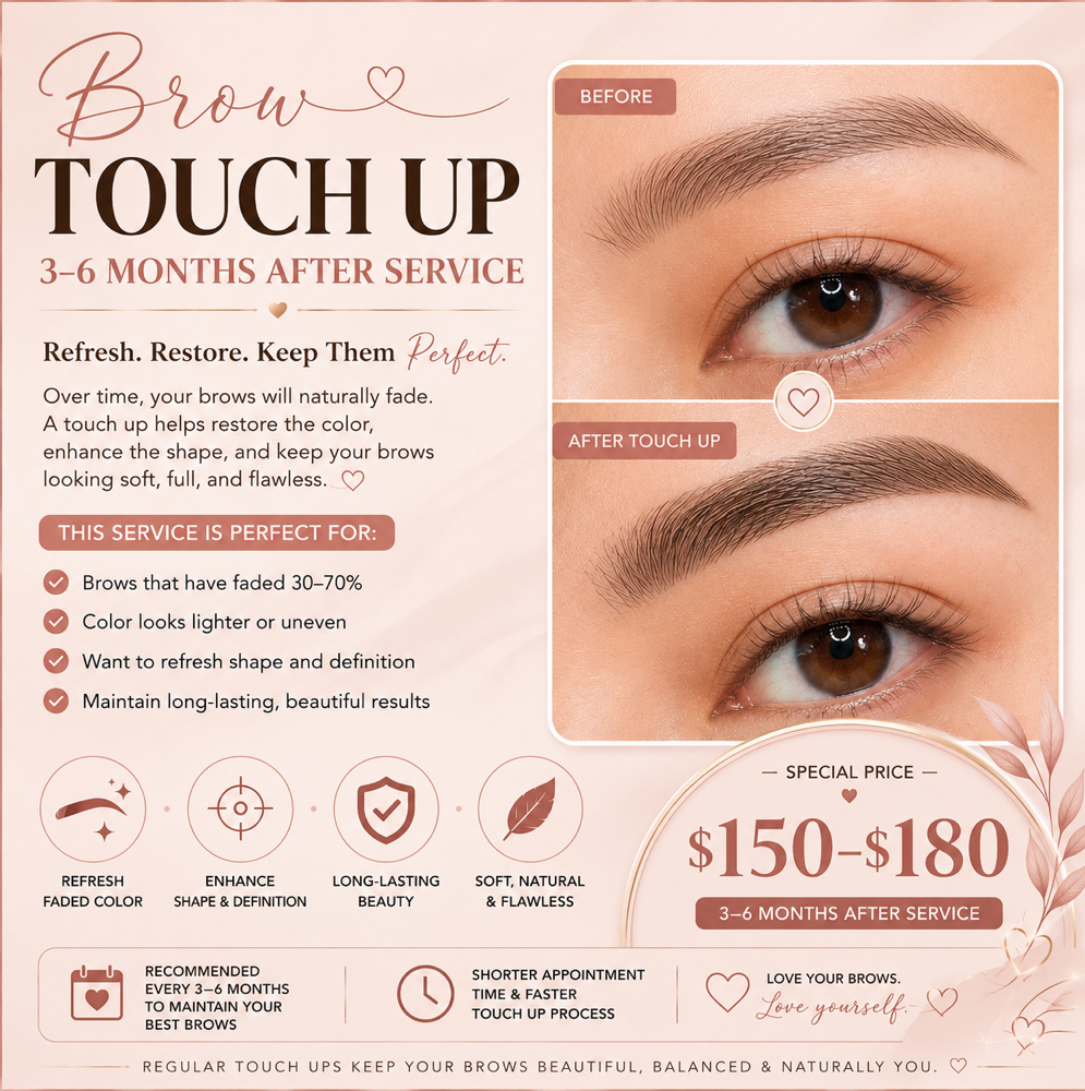 BROWS TOUCH UP 3-6 months at Blink By Jenny lashes & brows studio in Jacksonville, FL