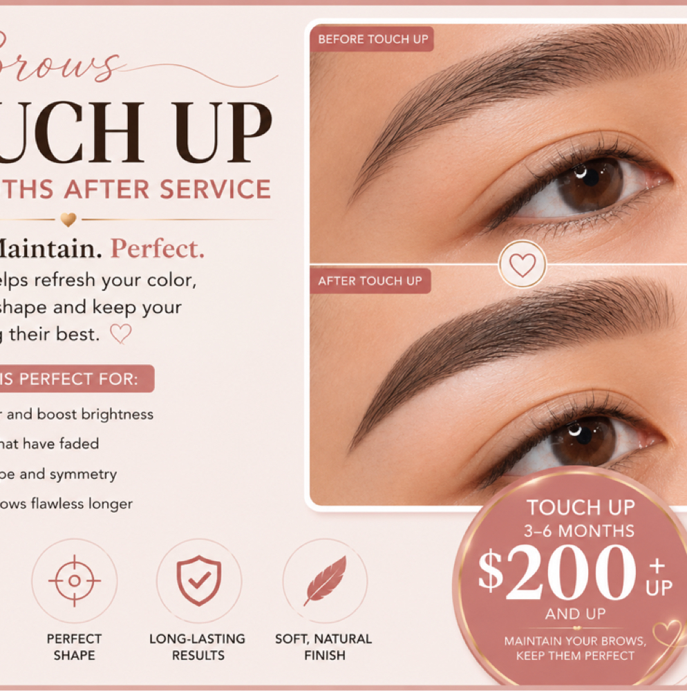 BROWS TOUCH UP 3-6 months at Blink By Jenny lashes & brows studio in Jacksonville, FL