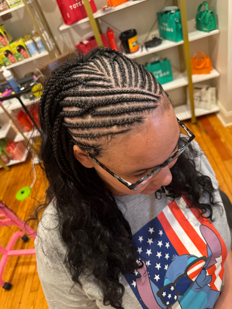 Sew-in W| Fulani boho Braids