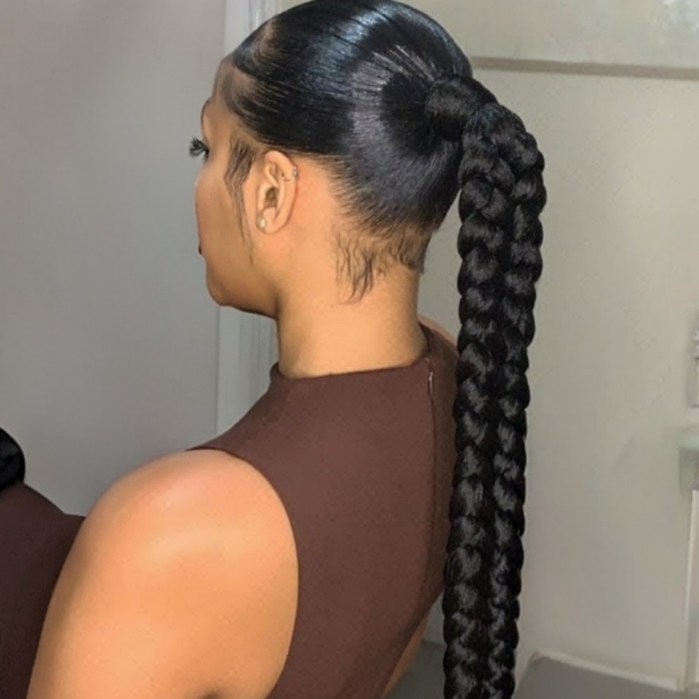Braided Sleek Ponytail at Myesha’s Braids & More LLC in Dayton, OH