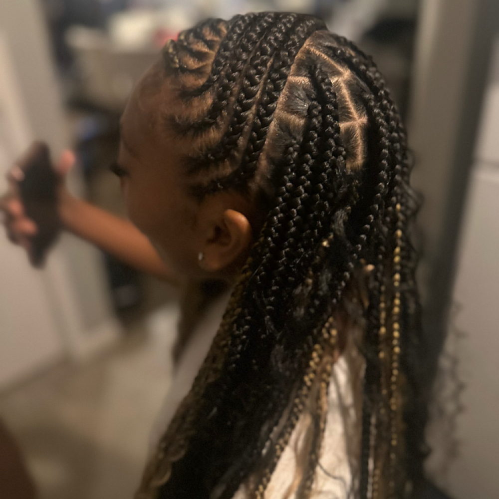 Kids Tribal/ Fulani Braids at Miracle Handz Hair Salon in Fairborn, OH