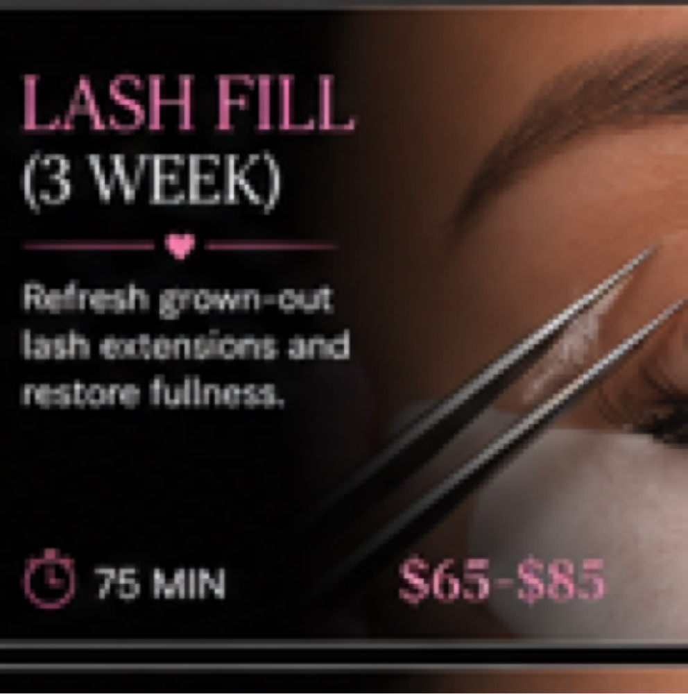 Lash Fill (3 Week) at Poppinlashez