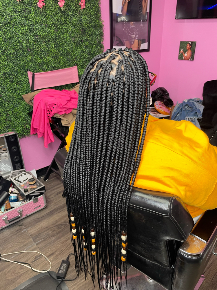 Medium Box Braids Waist Length