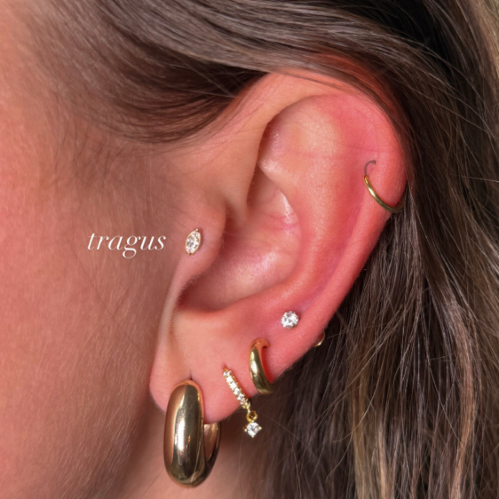 Tragus Piercing at La Bella Salon in Minford, OH