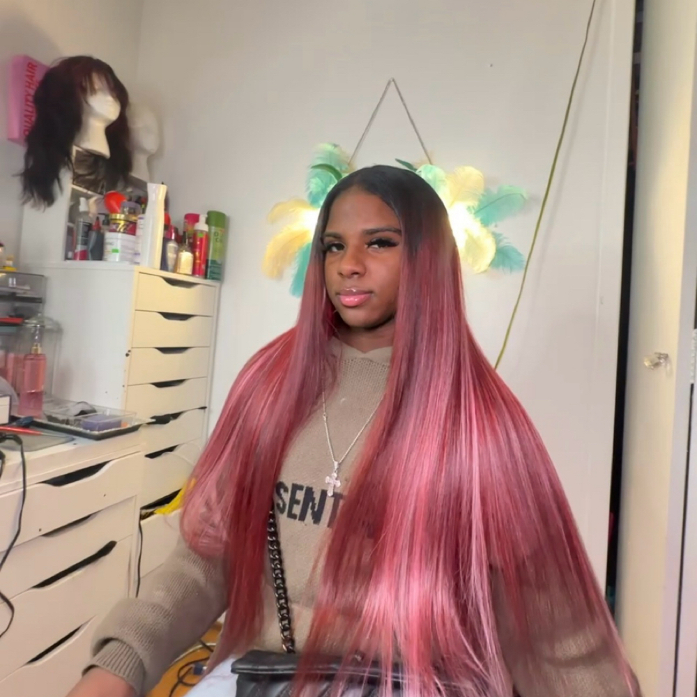 Middle-Part Quickweave at THEZOEWAYY in Park Forest, IL
