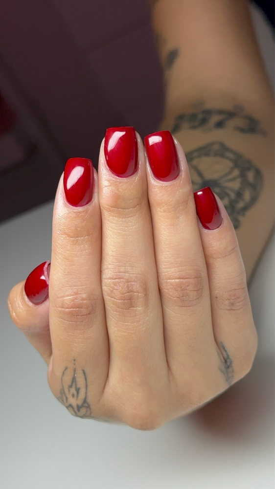 Structured Mani Short FULLSET at Polished By K in College Station, TX