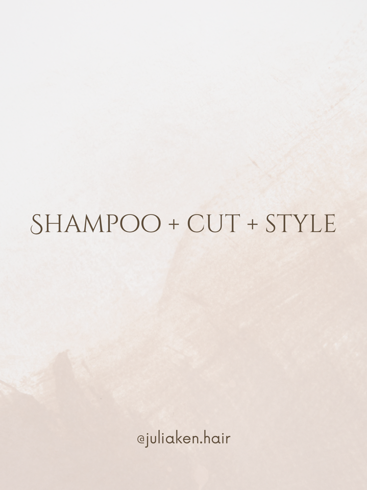 shampoo + cut + style