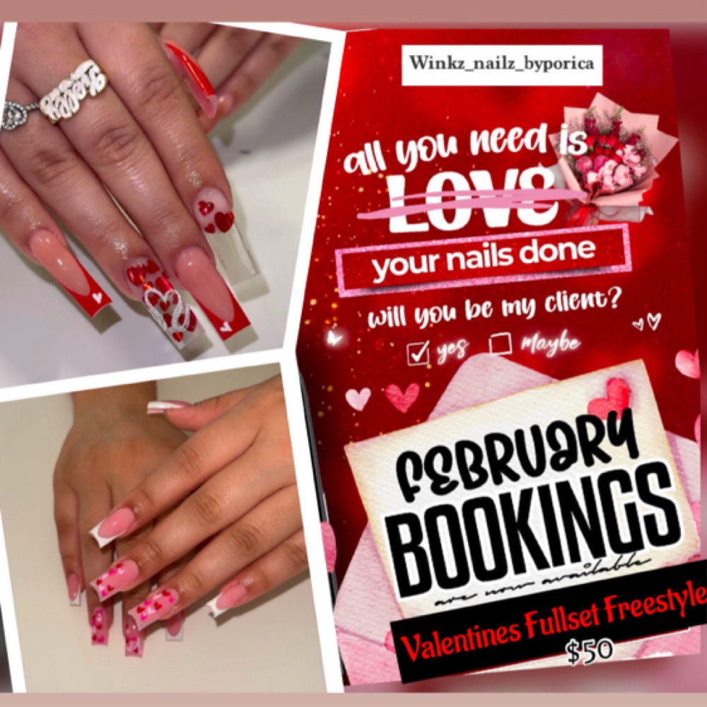 Valentines Freestyle at Winkz&Nailz By Porica in Canton, MI