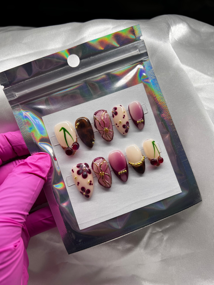 Medium Length Custom Press Ons at Tips n' Tea in Midland, TX