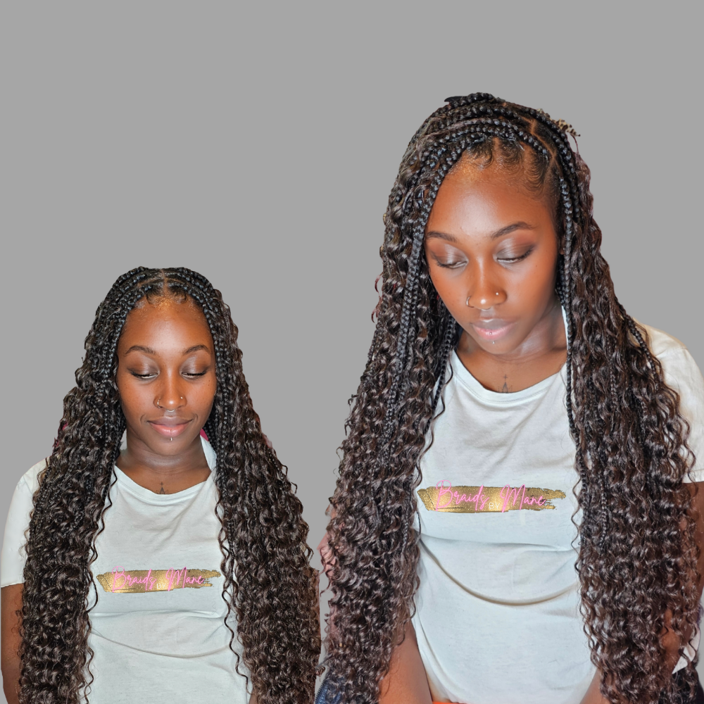 Small Boho Knotless Braids