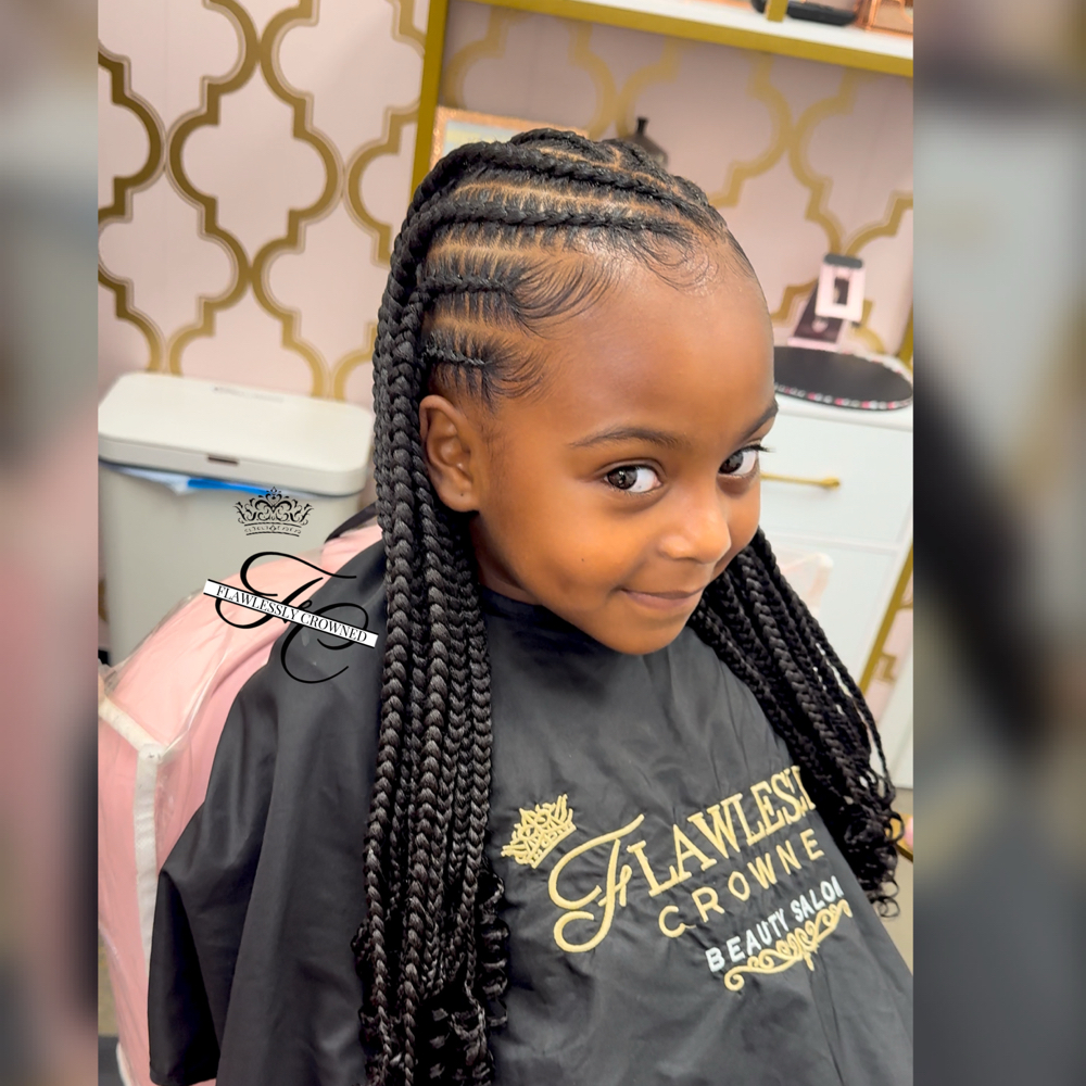 Kids Fulani Braids (Medium+Midback)
