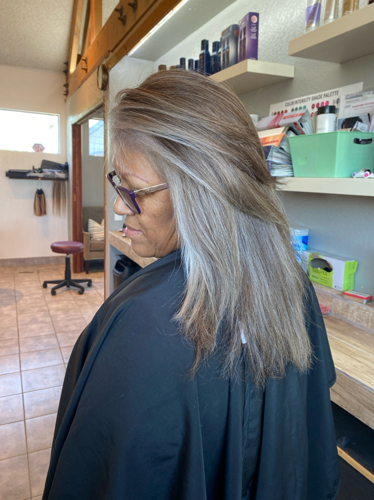 Transitions To Grey at Hair Ink. Styles in Escondido, CA