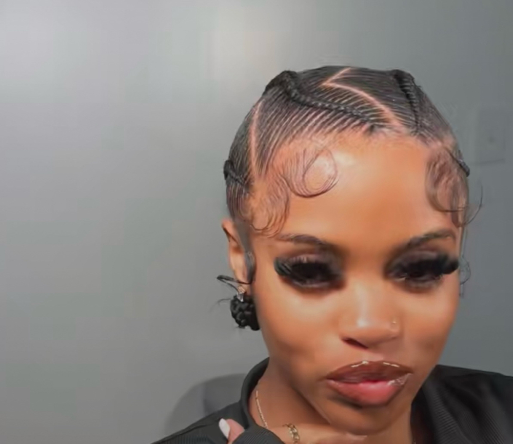 4 BRAIDS INTO 2 BUNS
