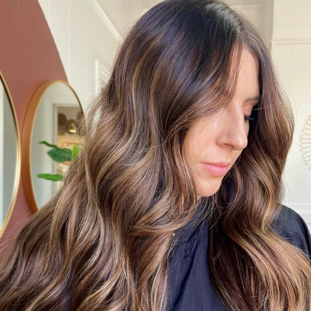 Signature lived-in color at Apricity Studio in Katy, TX
