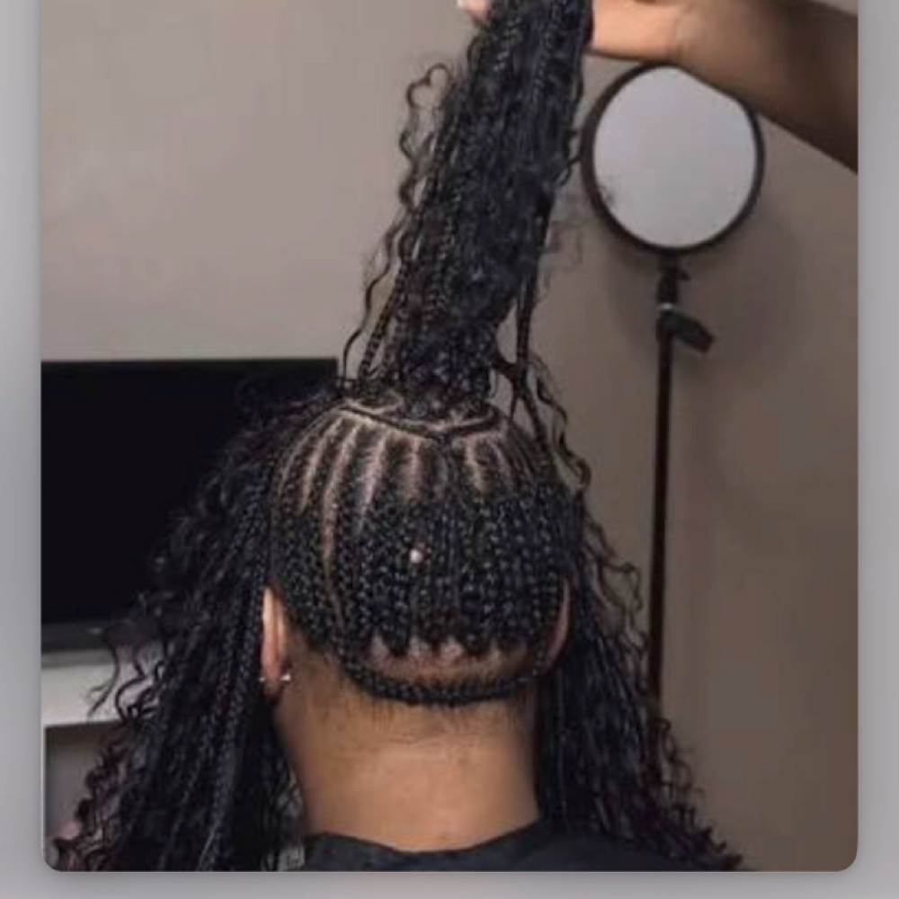 Half Boho/half Sewin/quickweave at Freshly Styled in Indianapolis, IN