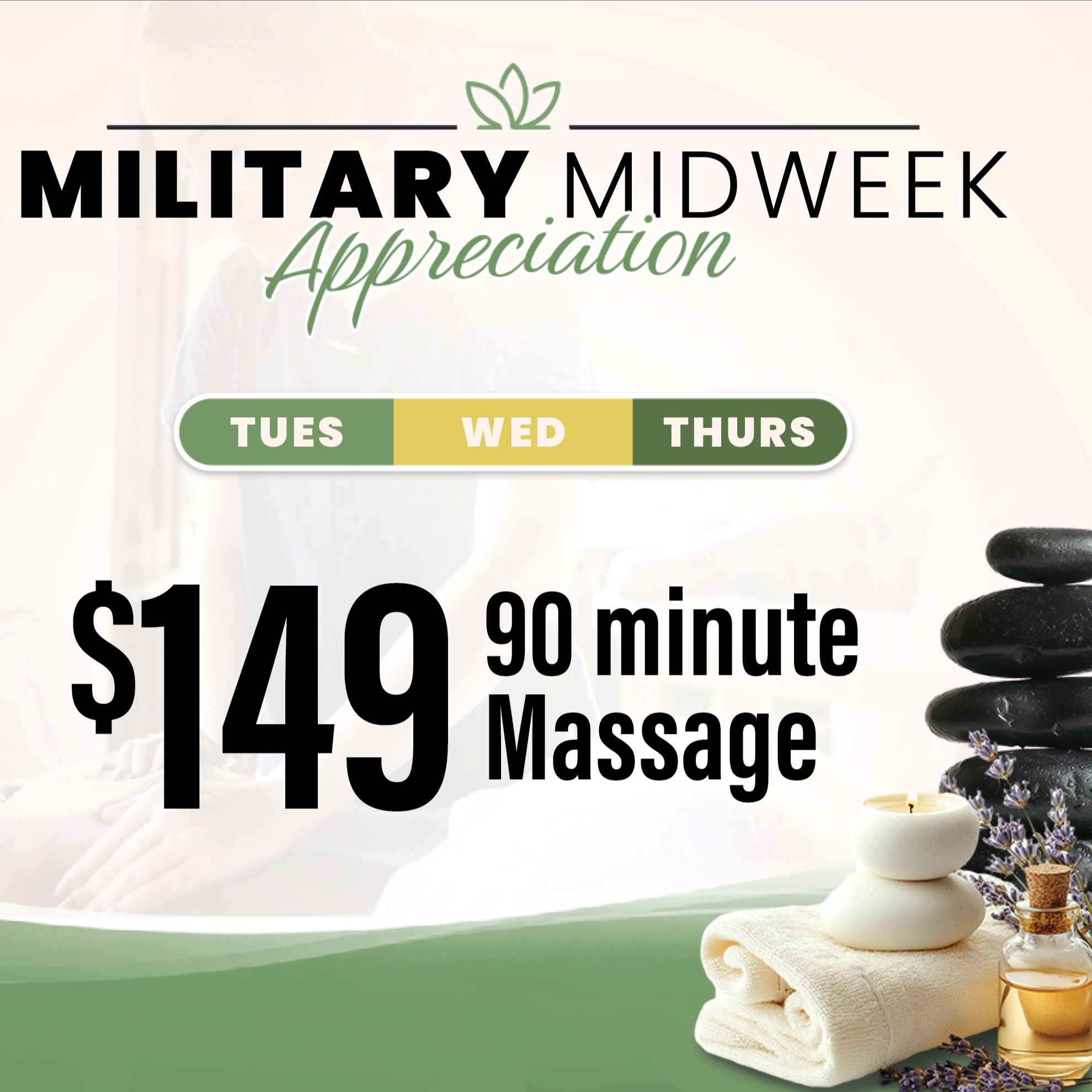 Military Appreciation-90 Min at Pure Massage Co in San Antonio, TX
