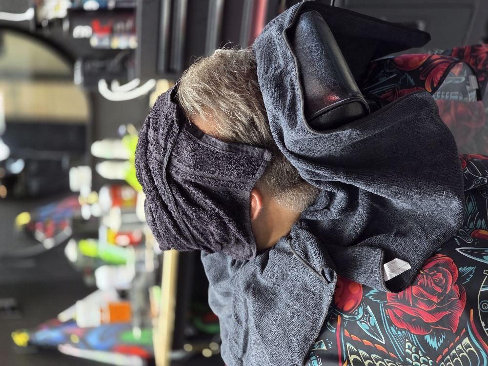 Hot Towel Shave at The Tatted Barber in Fort Worth, TX